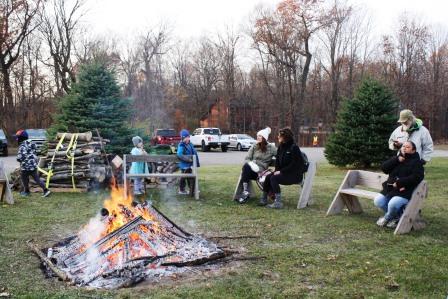 Enjoying a Bonfire